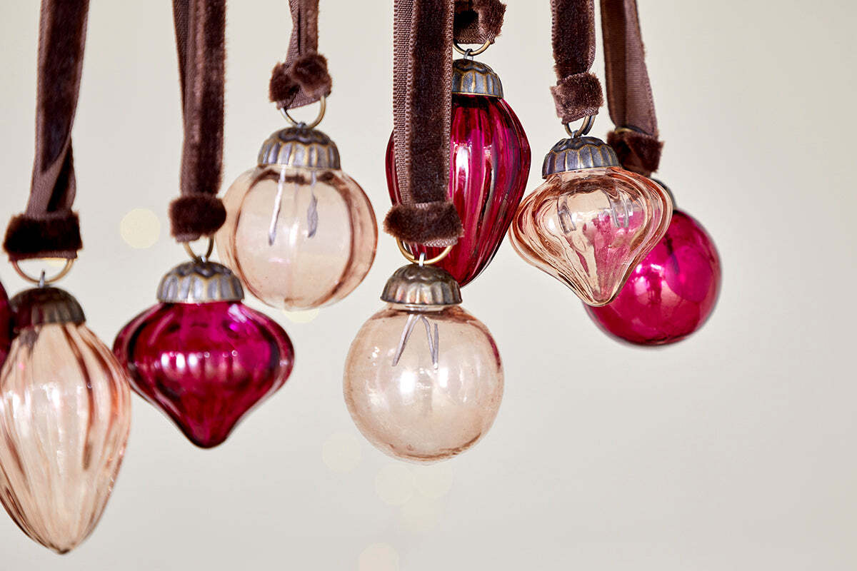 Adisa Bauble Jar - Ruby & Copper (Set of 16)