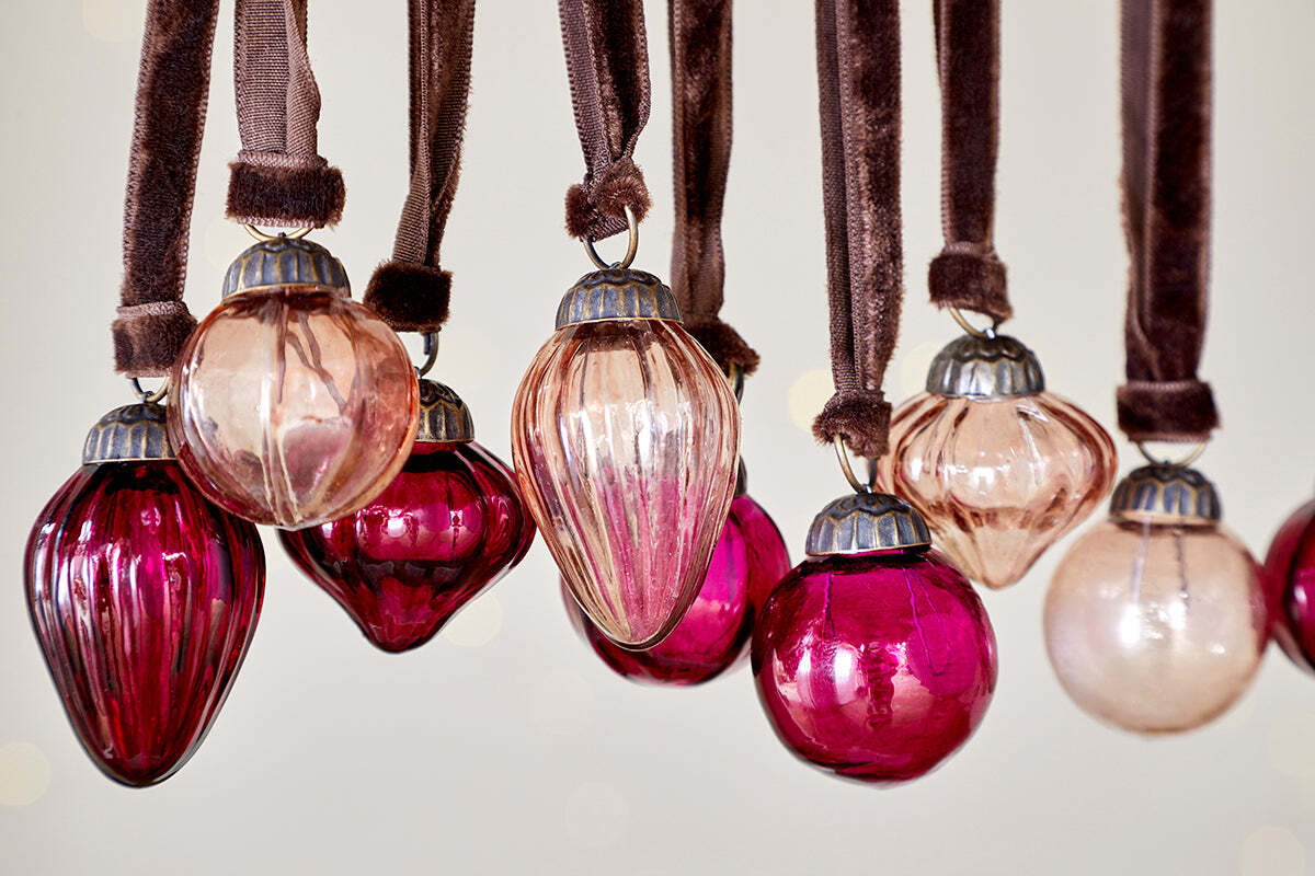 Adisa Bauble Jar - Ruby & Copper (Set of 16)