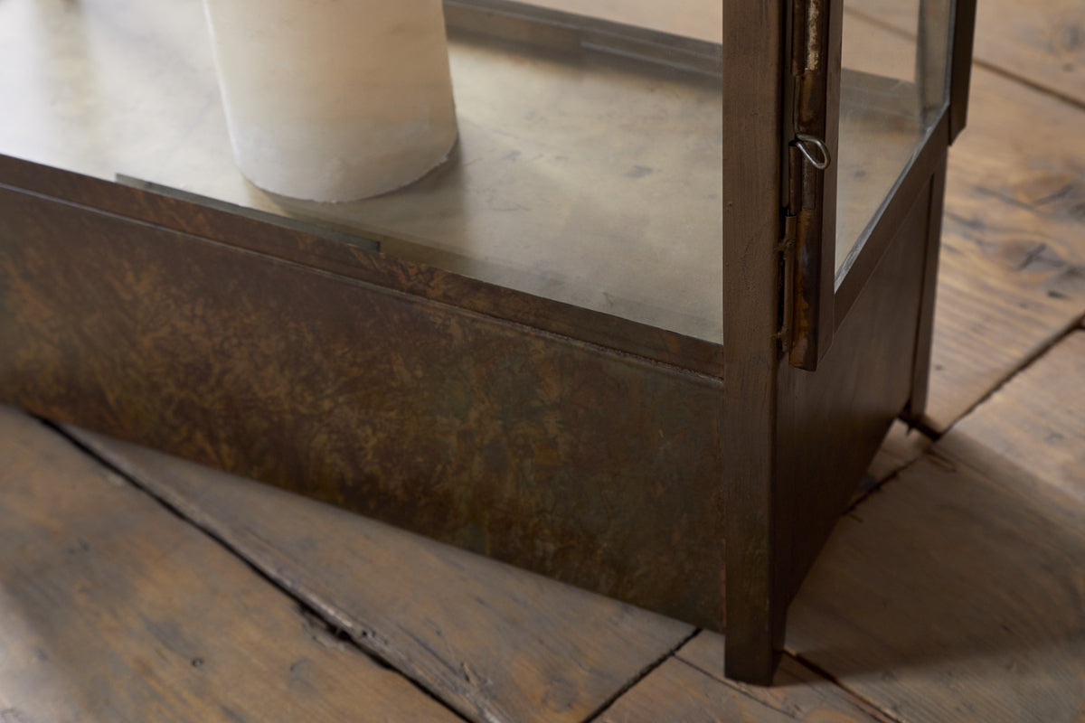 Akoko Wide Lantern - Brown Patina