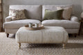 Aranya Upholstered Ottoman - Natural