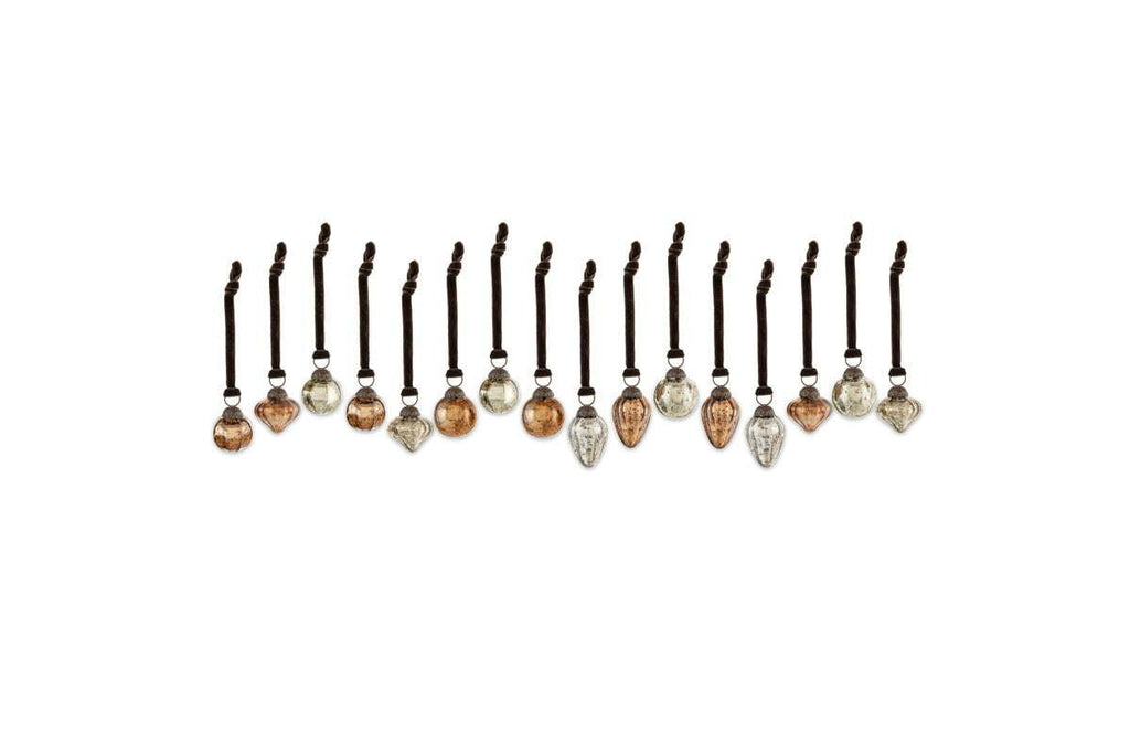 Adisa Bauble Jar - Antique Gold & Rust (Set of 16)