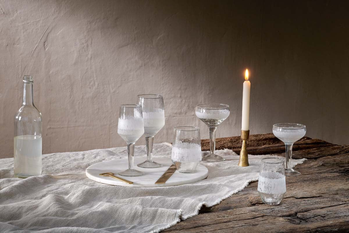 Anara Etched Champagne Glass - Clear (Set of 4)