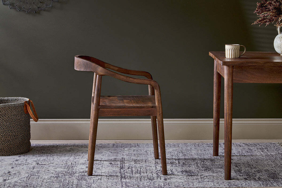 Anbu Acacia Dining Chair - Washed Walnut