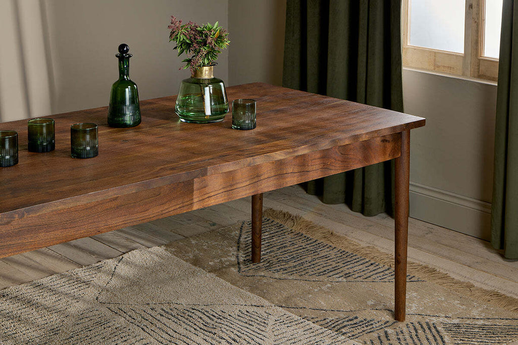 Anbu Acacia Dining Table - Washed Walnut