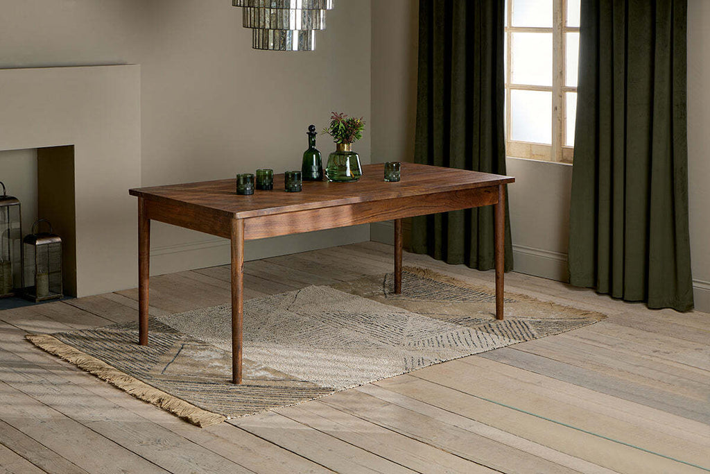 Anbu Acacia Dining Table - Washed Walnut