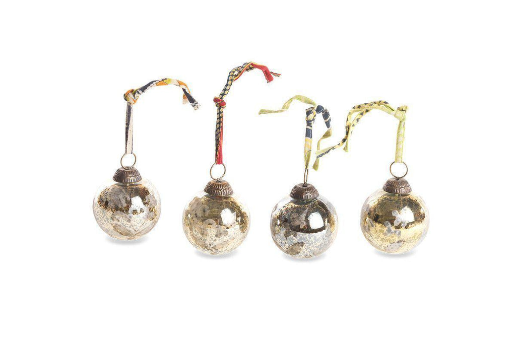 Antique Gold Baubles (Set of 4)