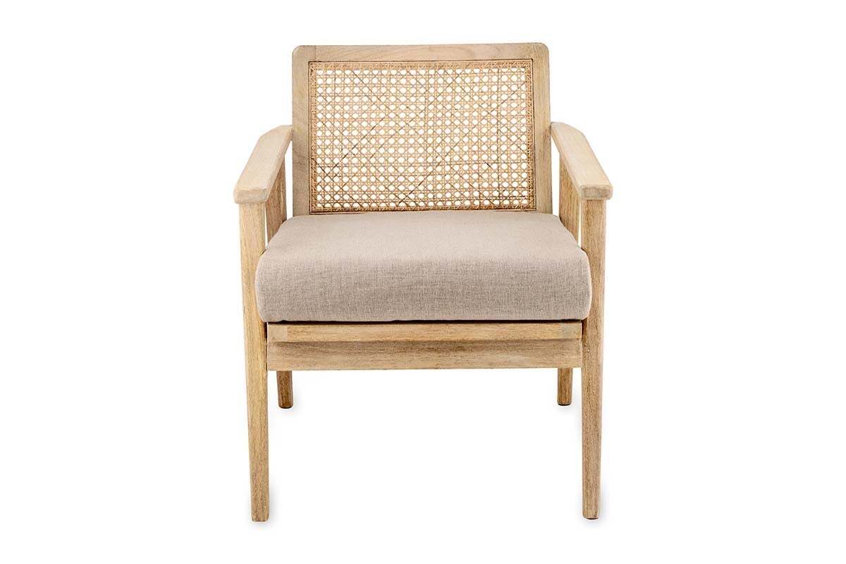 Atri Mango Wood & Cane Occasional Chair