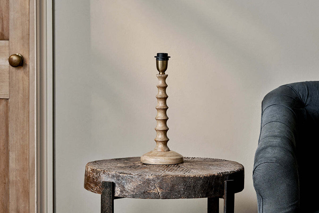 Avisa Mango Wood Bedside Table Lamp Base