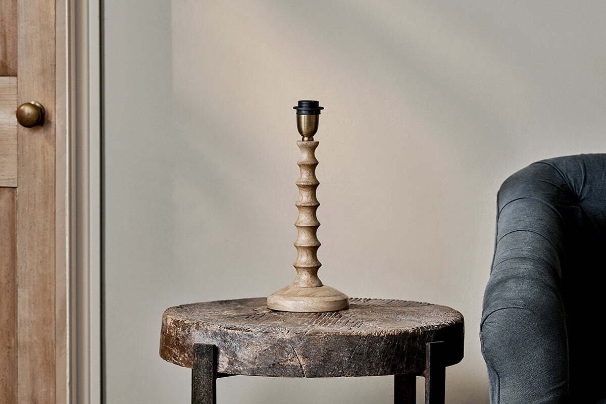 Avisa Mango Wood Bedside Table Lamp Base