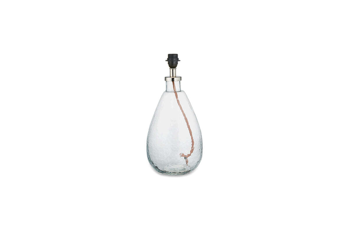 Baba Recycled Glass Lamp Base - Clear - Small Tall