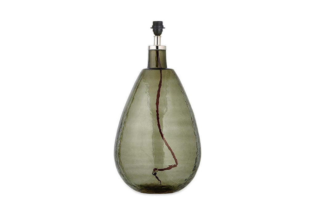 Baba Recycled Glass Lamp Base - Green - Large Tall