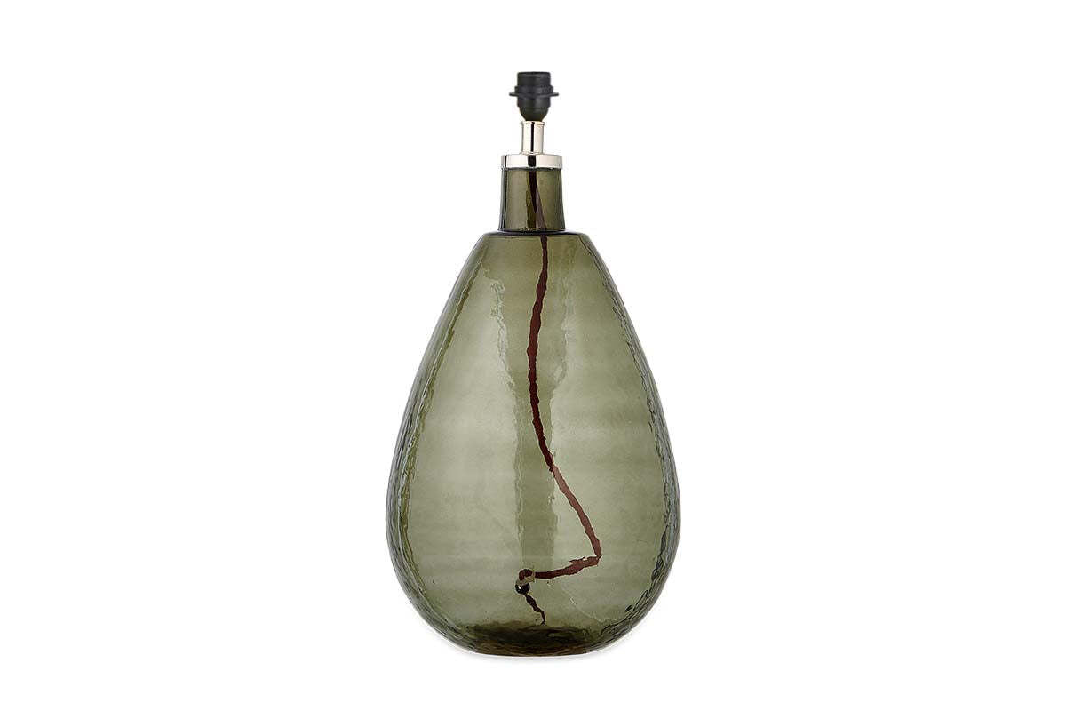 Baba Recycled Glass Lamp Base - Green - Large Tall