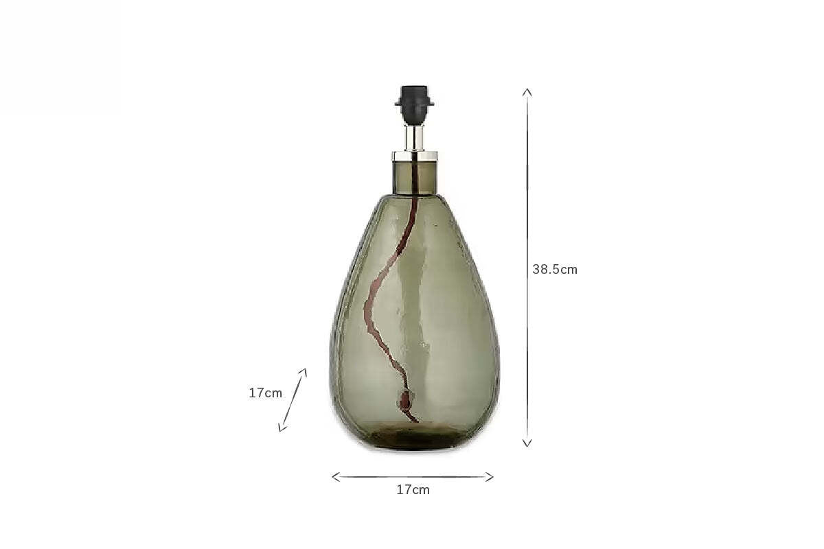 Baba Recycled Glass Lamp Base - Green - Small Tall