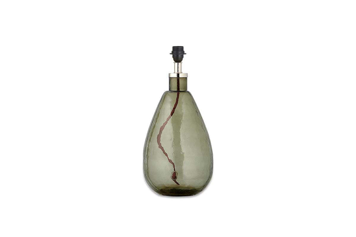 Baba Recycled Glass Lamp Base - Green - Small Tall