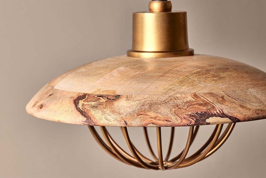 Chakai Wood & Metal Pendant - Small