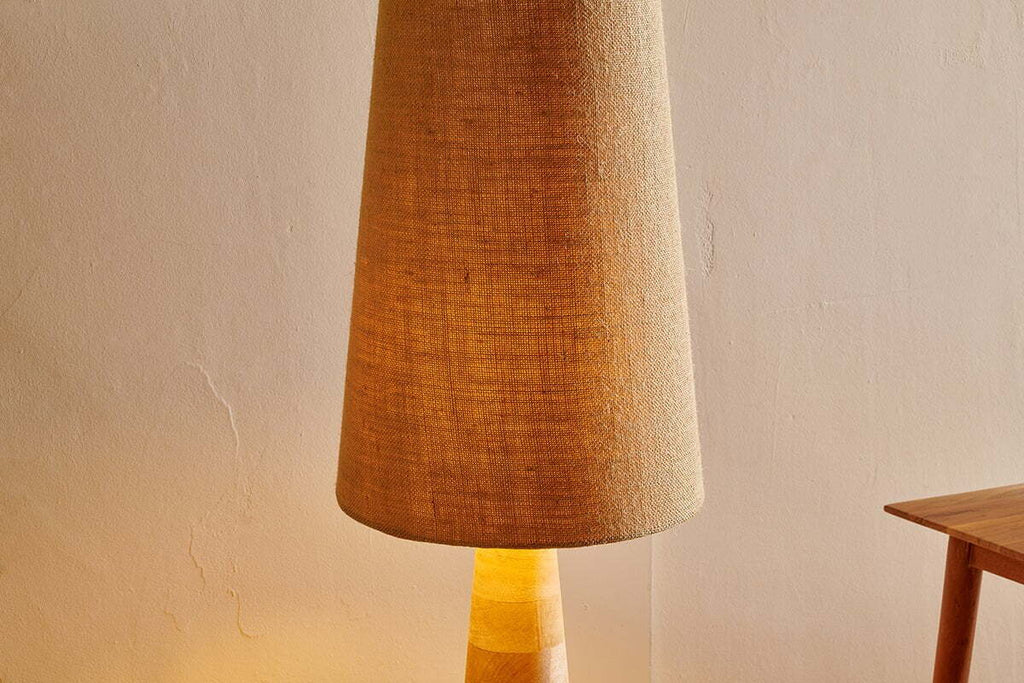 Chameli Tapered Mango Wood Floor Lamp Base