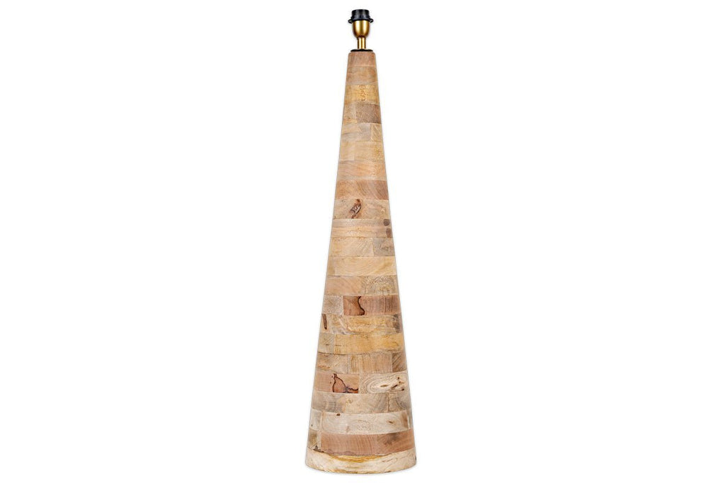 Chameli Tapered Mango Wood Floor Lamp Base