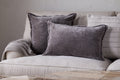 Dhara Velvet Cushion Cover - Charcoal