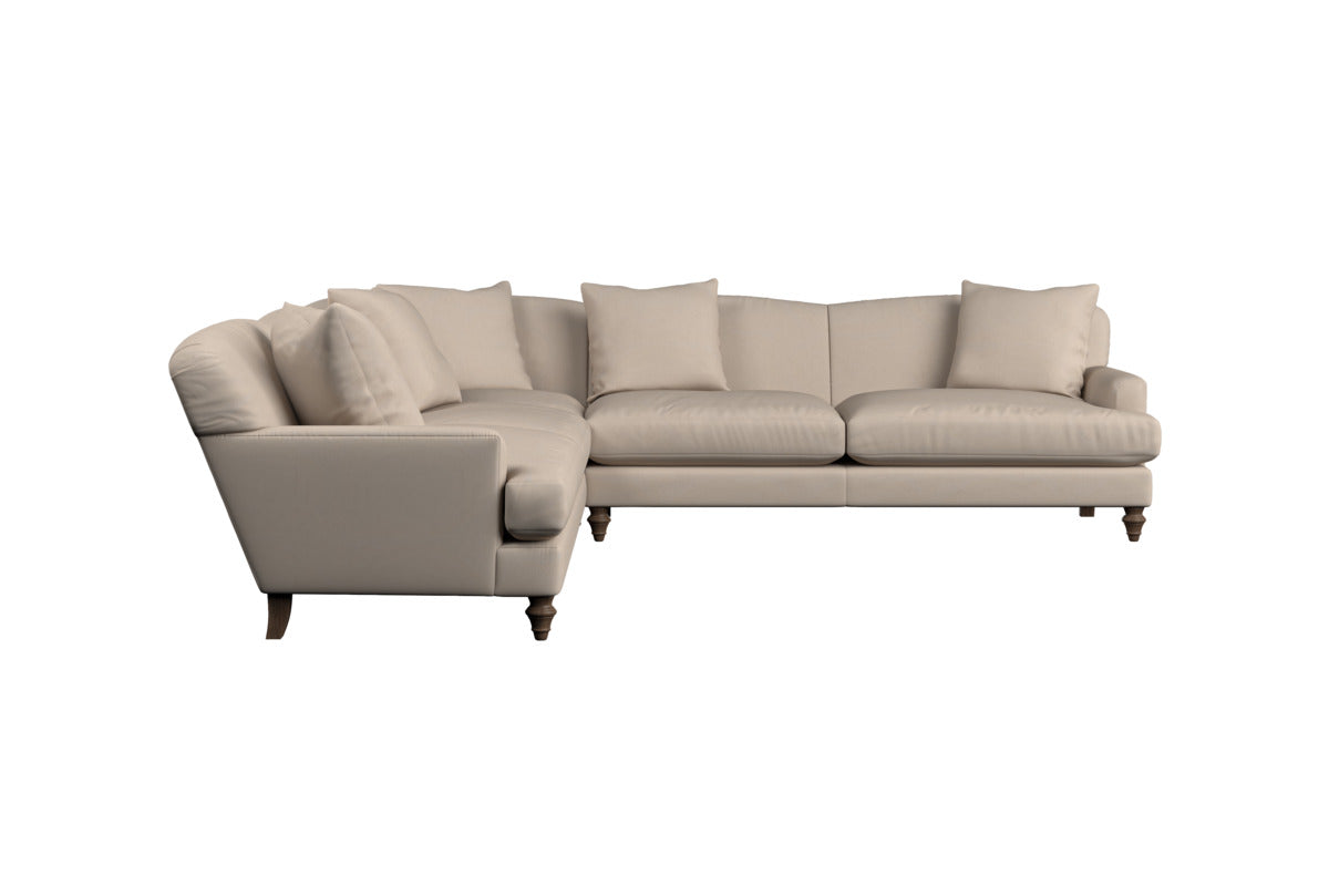Deni Large Corner Sofa - Brera Linen Granite