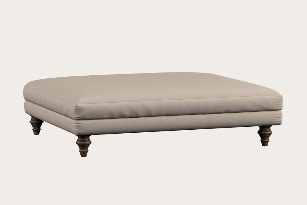 Deni Grand Footstool - Recycled Cotton Natural