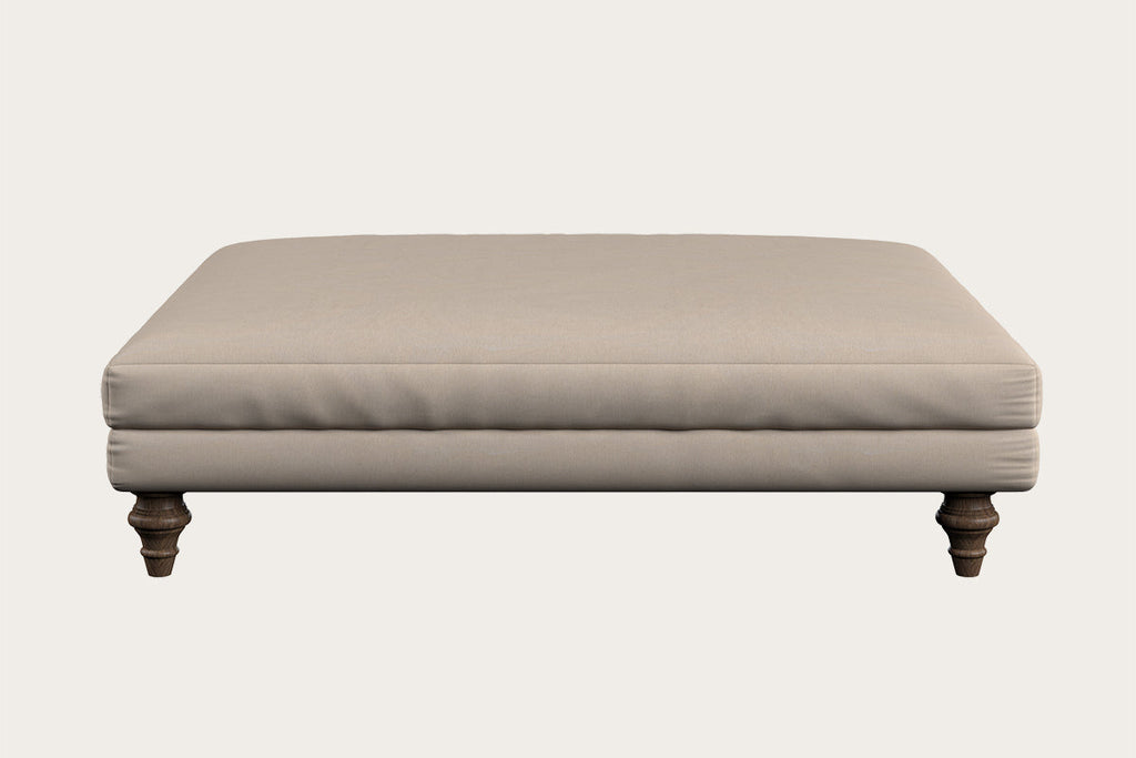 Deni Grand Footstool - Recycled Cotton Natural