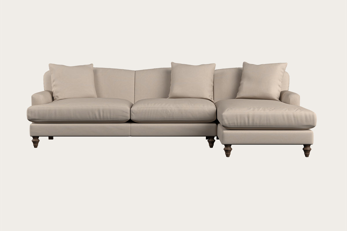 Deni Large Corner Sofa - Brera Linen Pebble