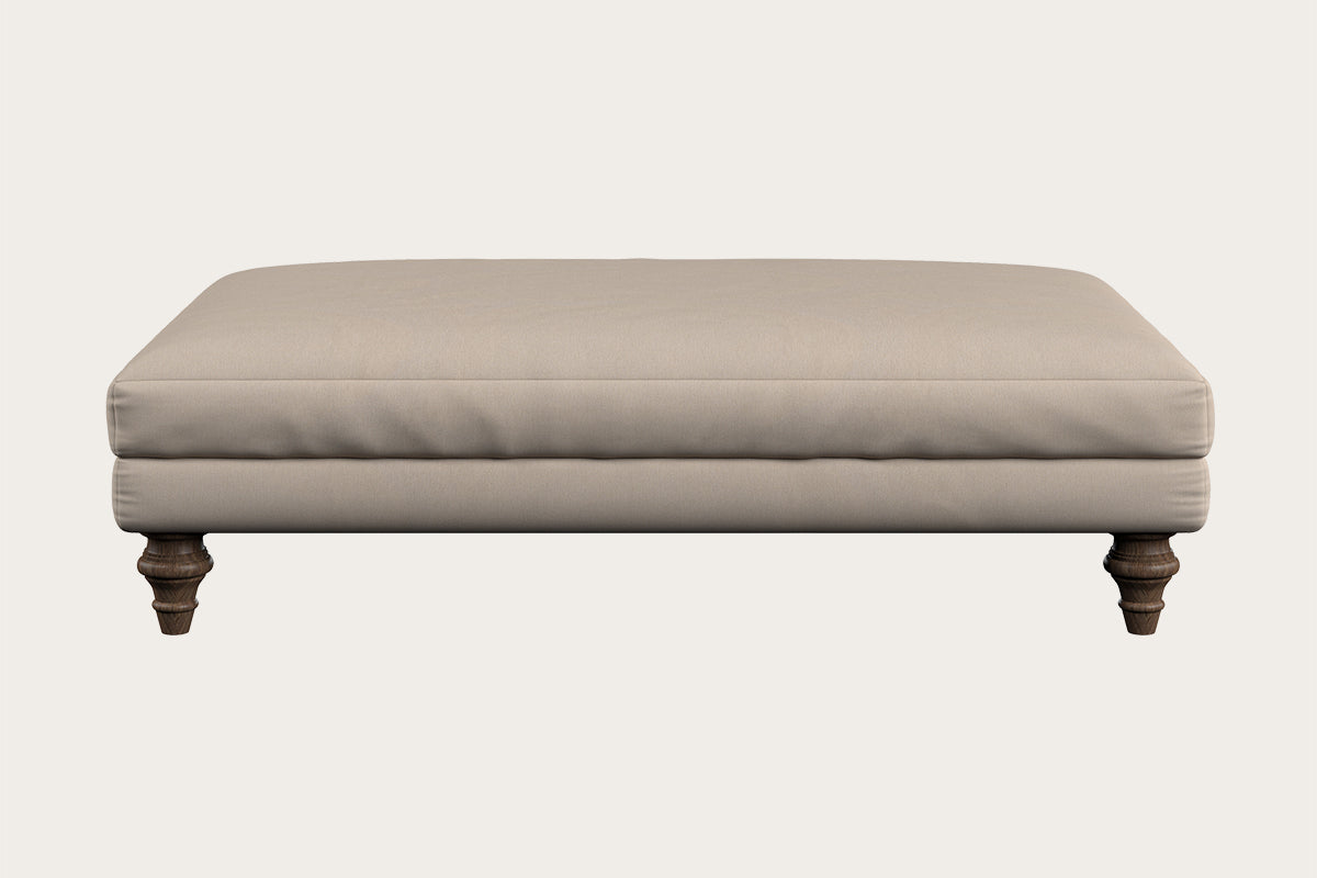 Deni Large Footstool - Brera Linen Chestnut