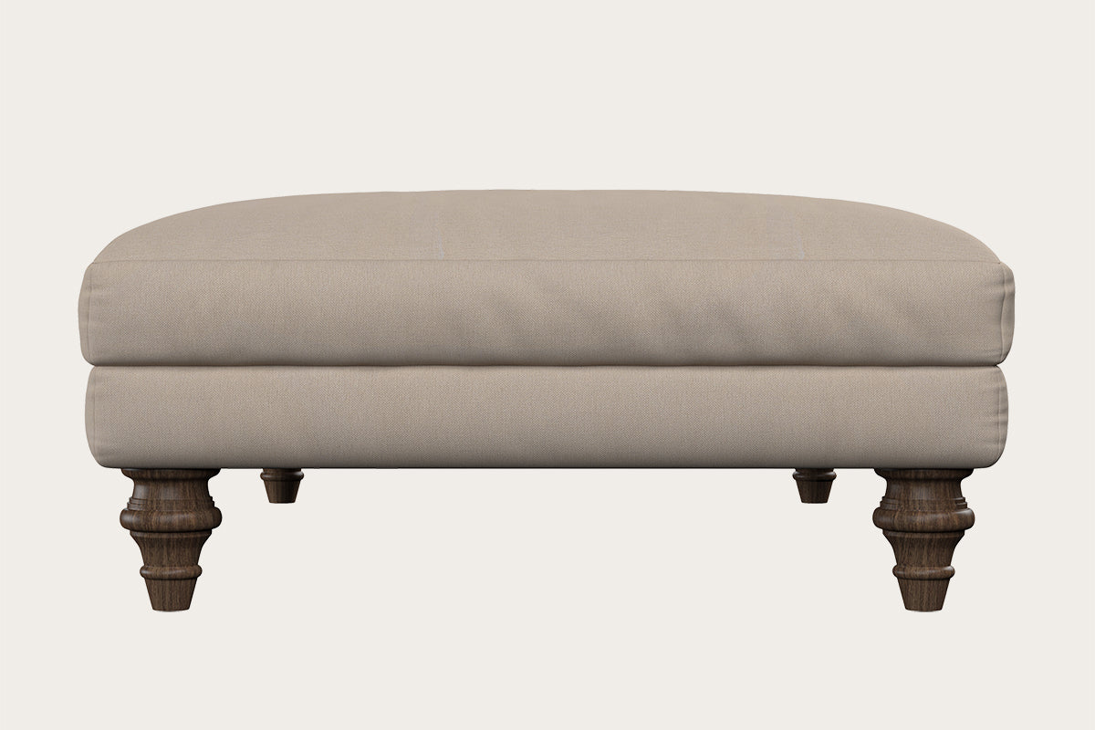 Deni Large Footstool - Recycled Cotton Natural