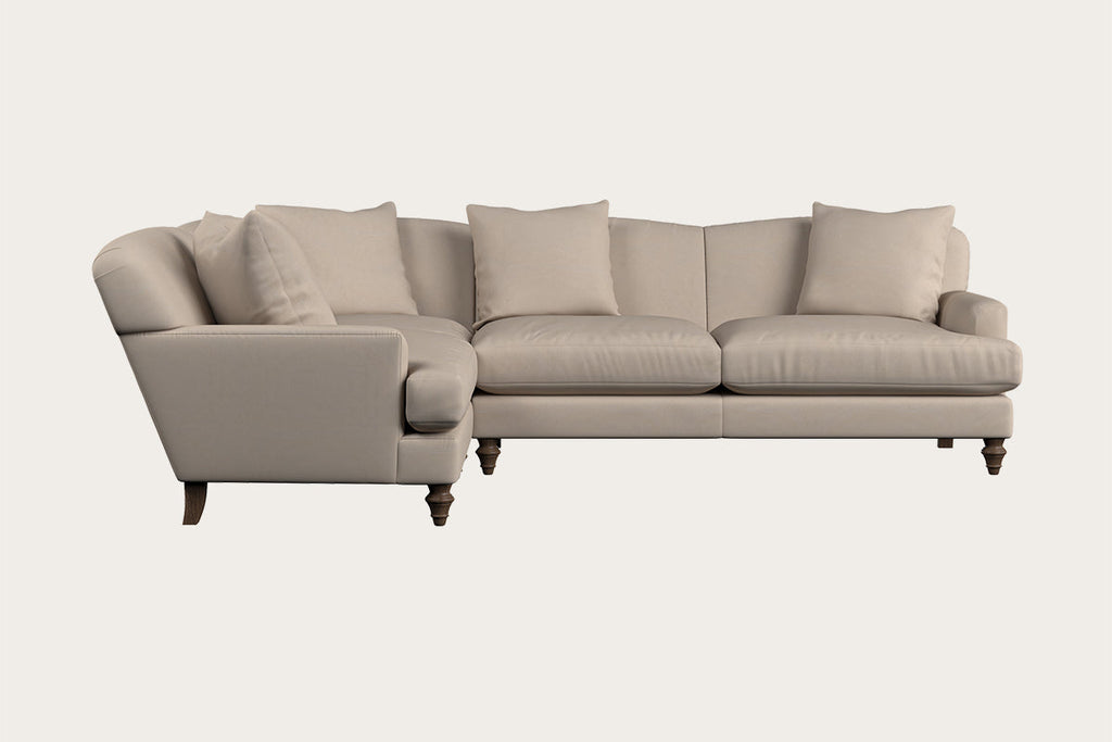 Deni Large Footstool - Brera Linen Granite