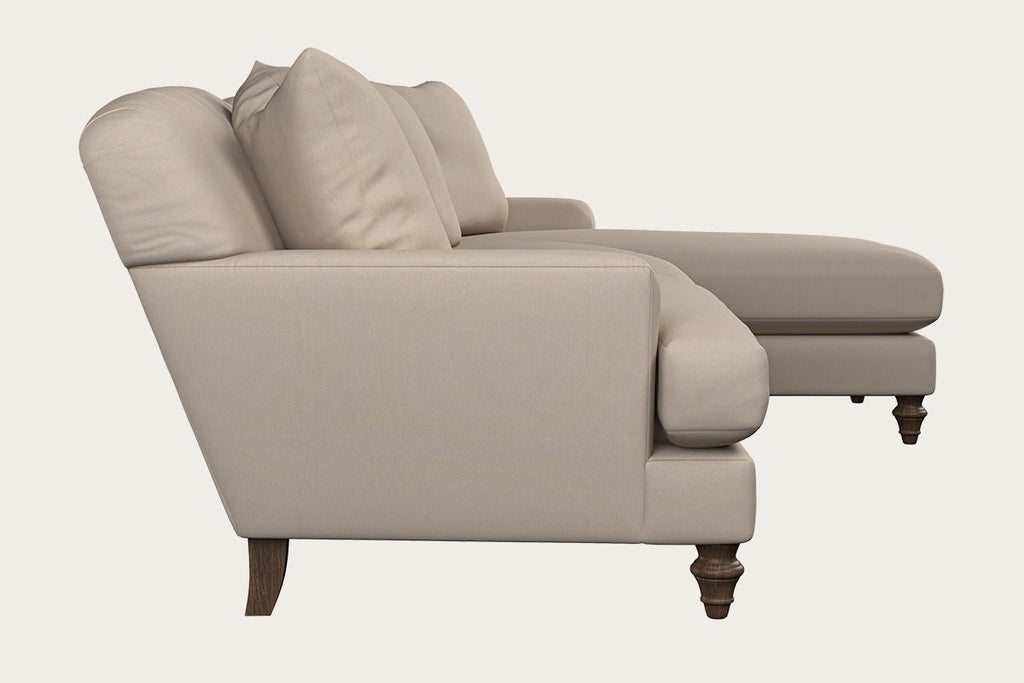 Deni Large Footstool - Brera Linen Indigo