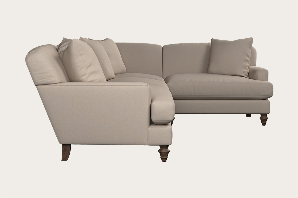 Deni Large Left Hand Corner Sofa - Recycled Cotton Natural