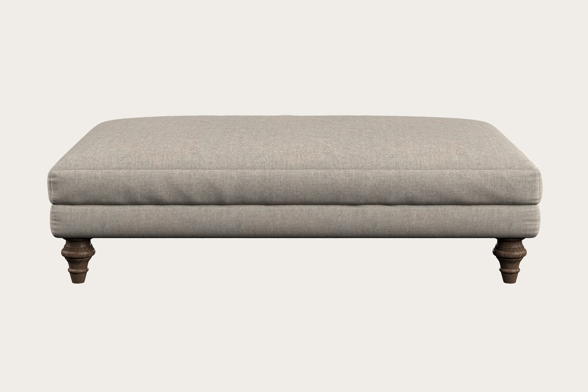 Deni Large Footstool - Brera Linen Natural