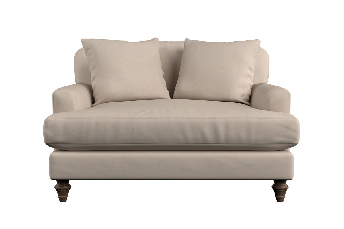 Deni Large Footstool - Brera Linen Pebble