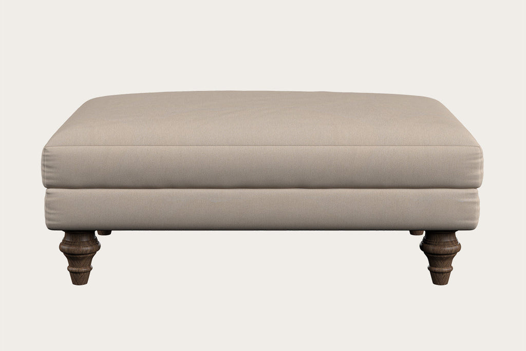 Deni Medium Footstool - Recycled Cotton Natural