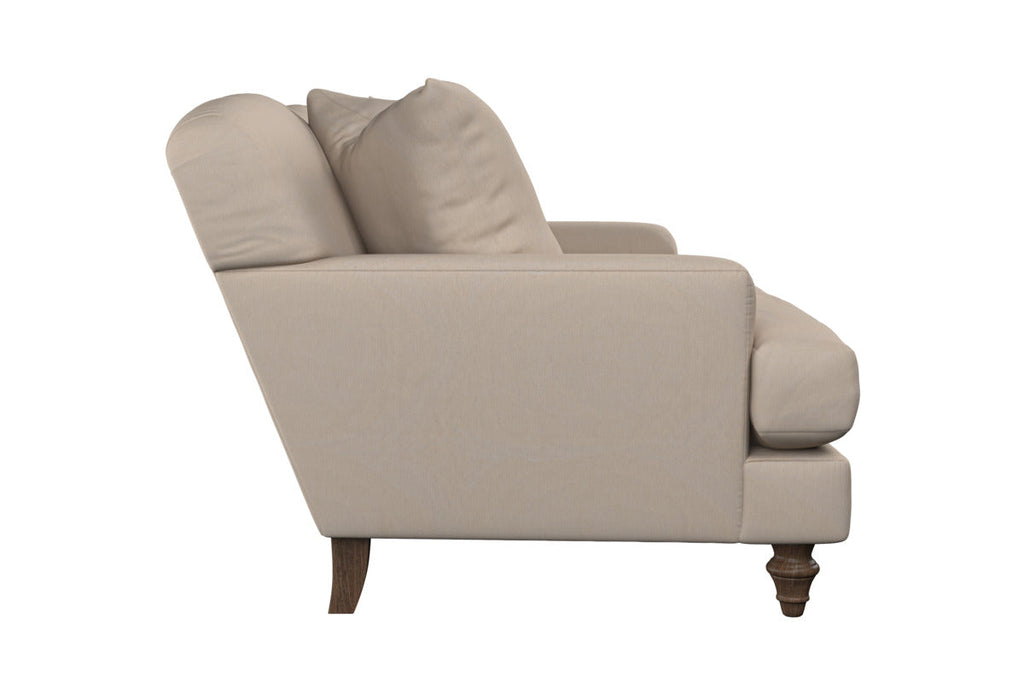 Deni Large Left Hand Chaise Sofa - Brera Linen Charcoal