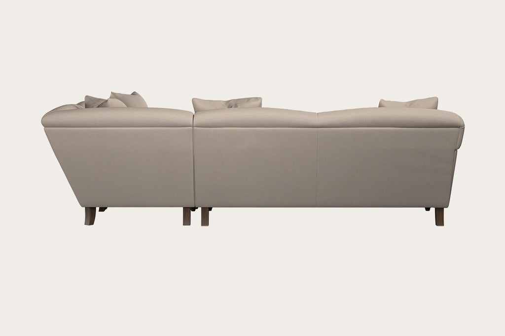 Deni Large Left Hand Chaise Sofa - Brera Linen Chestnut