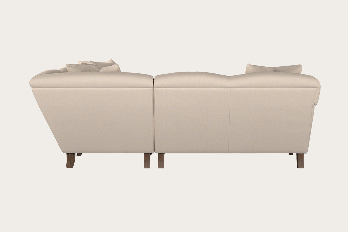 Deni Large Left Hand Chaise Sofa - Brera Linen Espresso