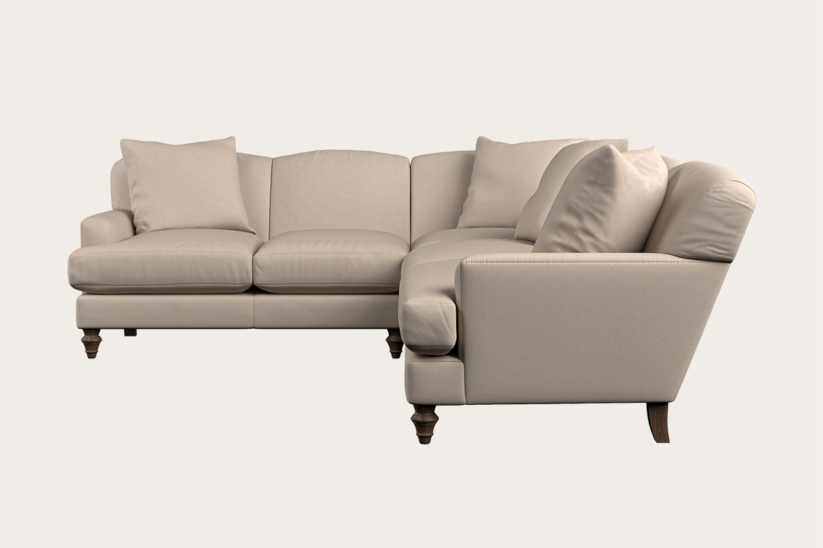 Deni Super Grand Left Hand Corner Sofa - Recycled Cotton Natural