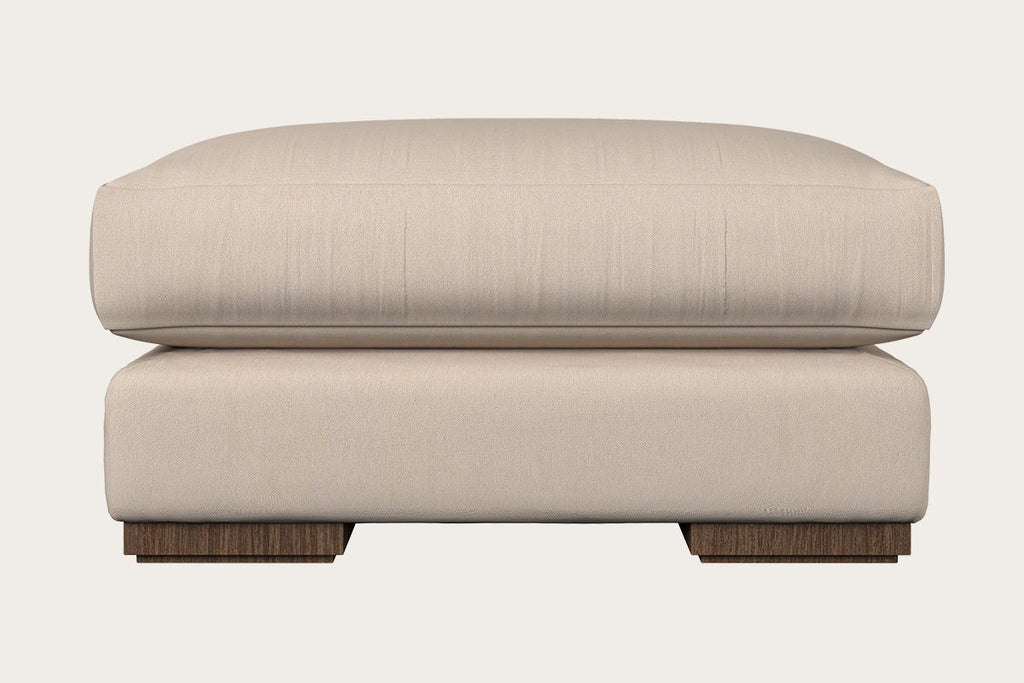 Guddu Grand Footstool - Recycled Cotton Natural