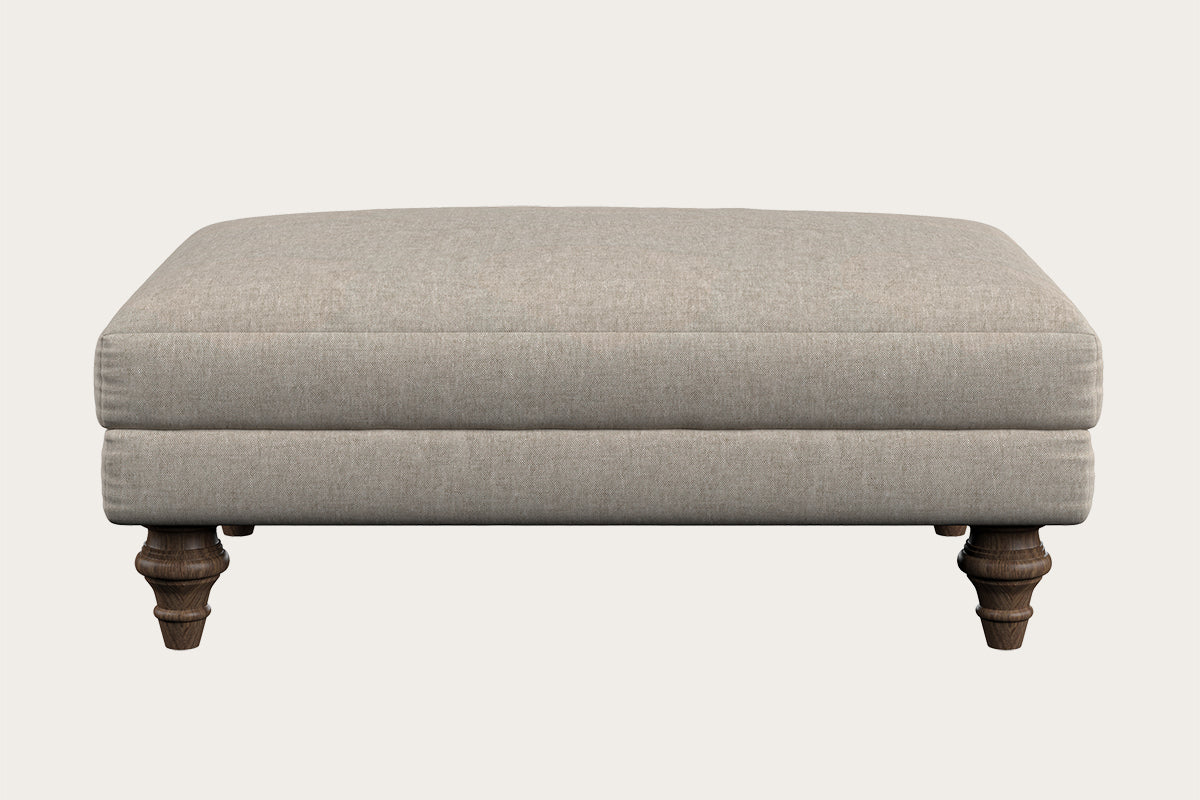 Deni Medium Footstool - Brera Linen Natural