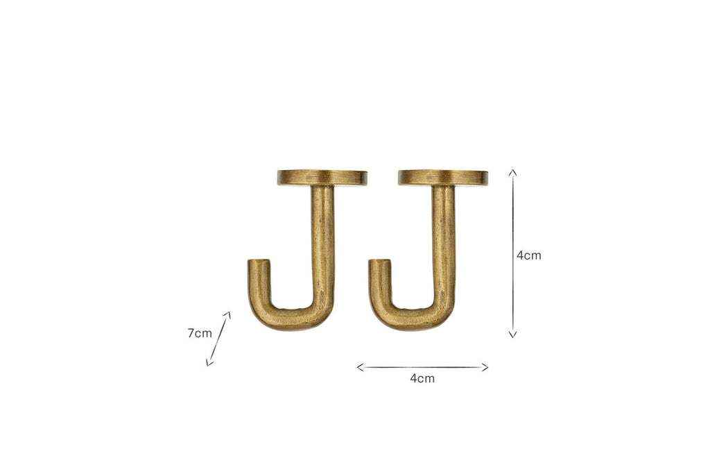 Aniko Iron Ceiling Hook - Brass (Set of 2)