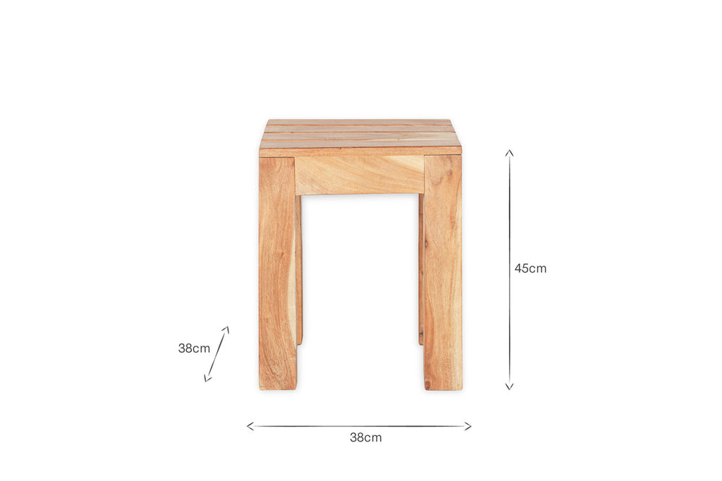 Anbarasi Acacia Side Table - Natural