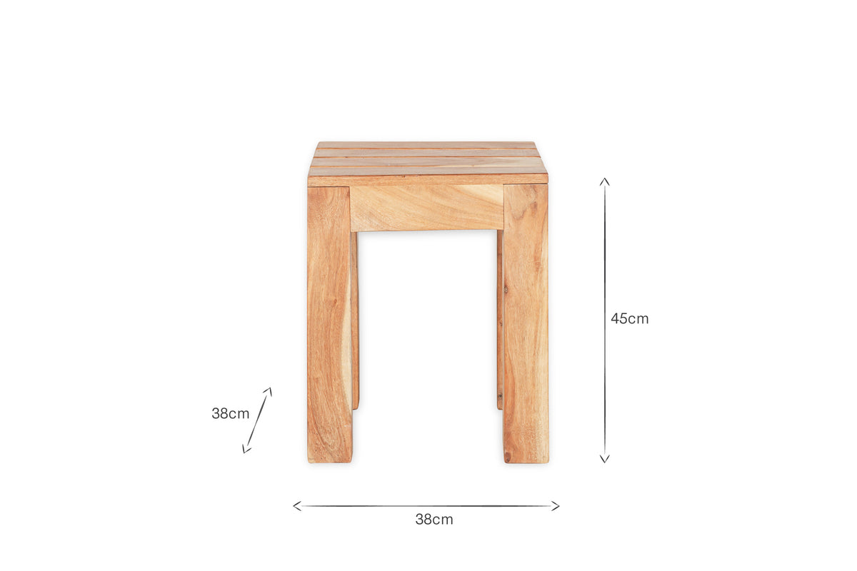 Anbarasi Acacia Side Table - Natural