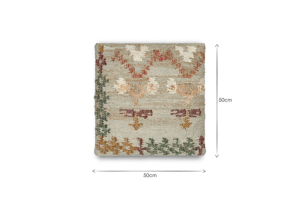 Dantri Jute & Cotton Cushion Cover - Soft Grey