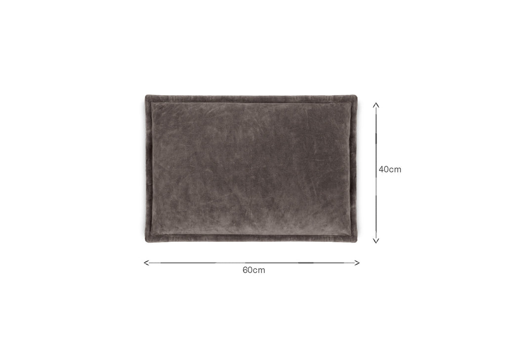 Dhara Velvet Cushion Cover - Charcoal
