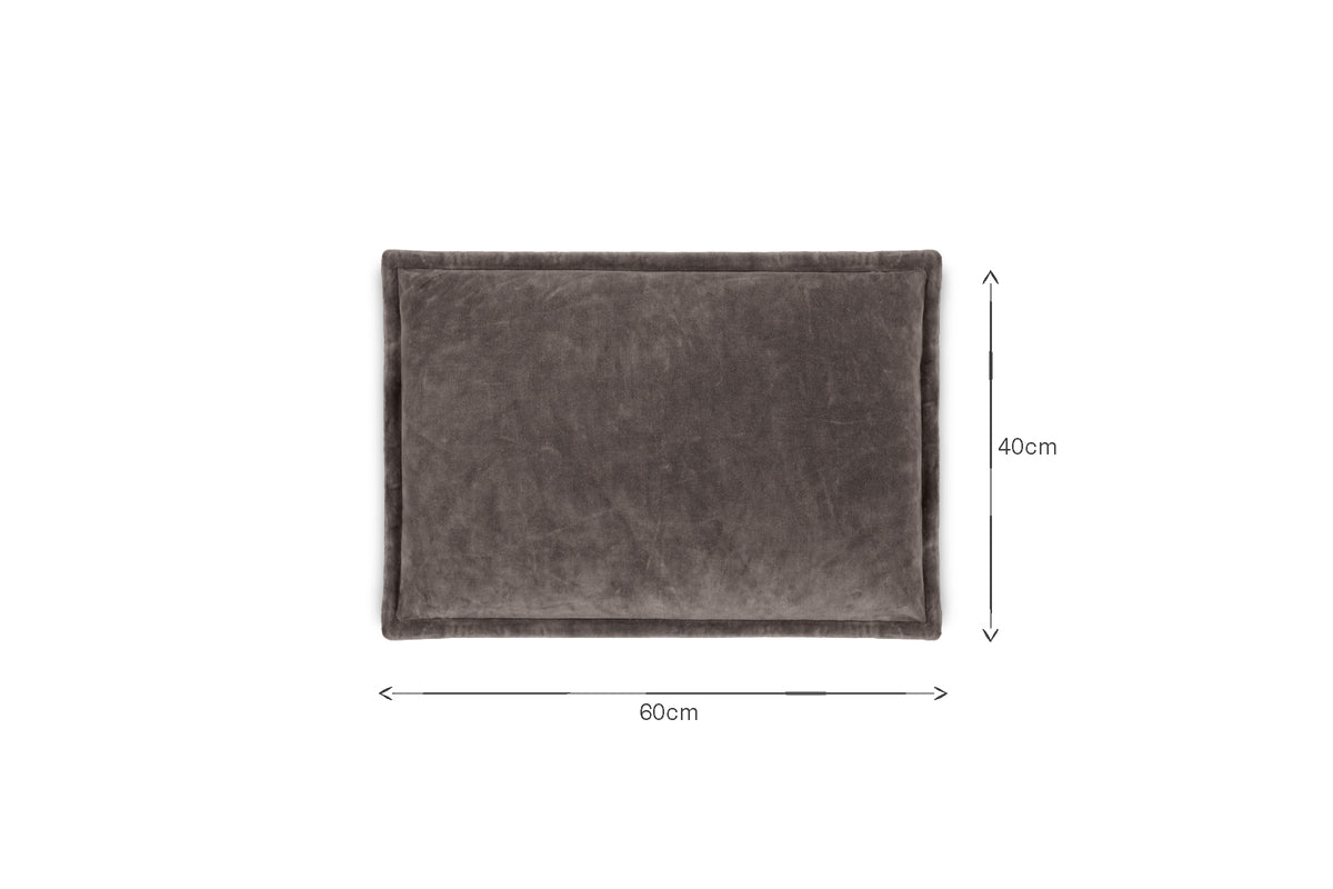 Dhara Velvet Cushion Cover - Charcoal