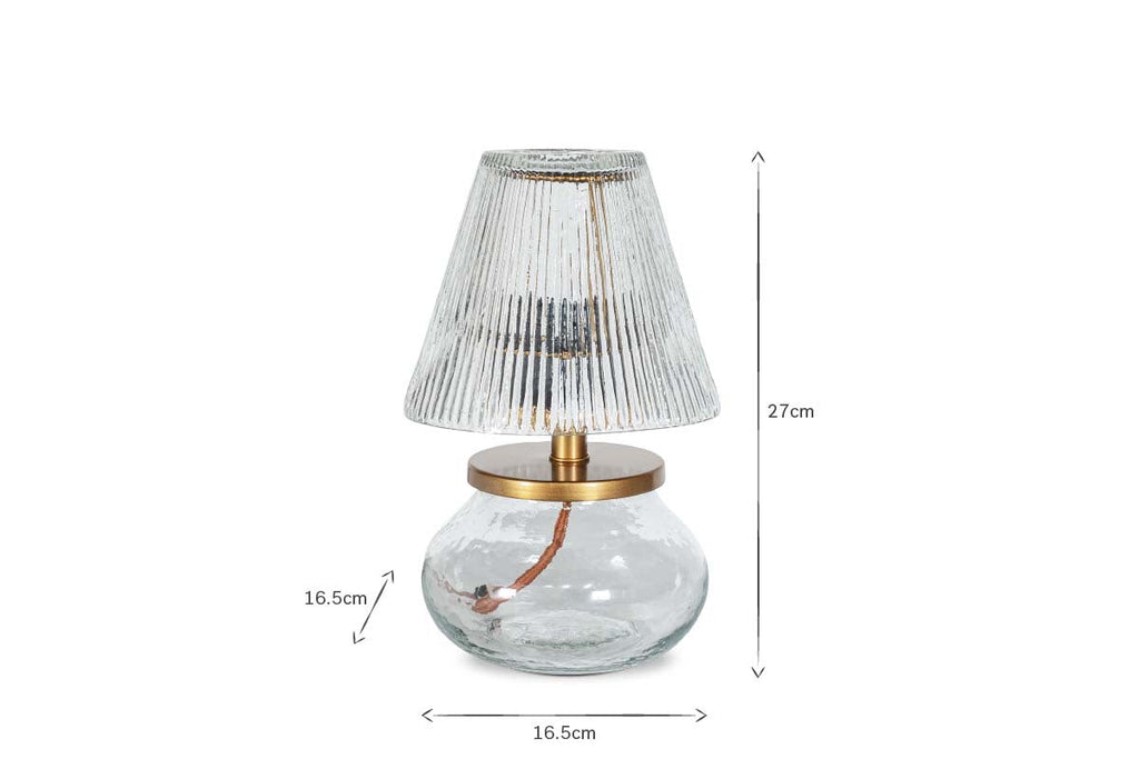 Dimalai Recycled Glass Table Lamp - Clear