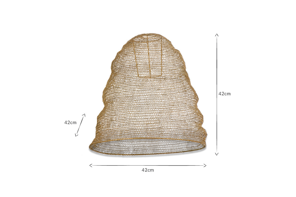 Jatani Wire Lampshade - Antique Brass - Small Oval