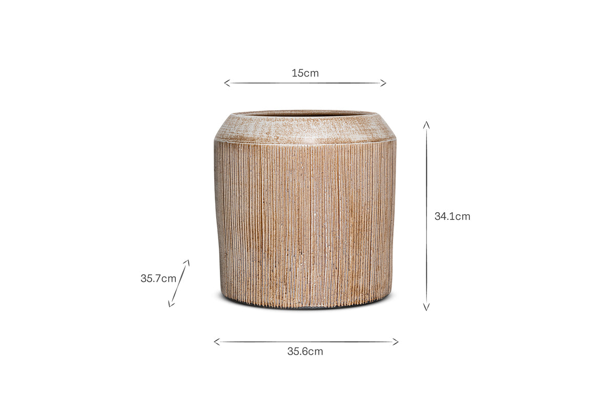 Kubo Ceramic Planter - Terracotta