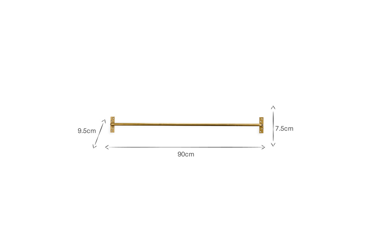 Laila Iron Hanging Rail - Brass